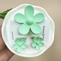 Women's Cute Flower Plastic Resin Stoving Varnish Hair Claws sku image 36