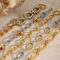 Casual Hip-Hop Geometric 304 Stainless Steel Mixed Metal Plating Women's Bracelets main image 3