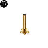 Simple Style Star Heart Shape Titanium Alloy Plating 14K Gold Plated White Gold Plated Unisex Lip Stud Ear Studs main image 7