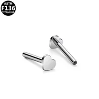 Simple Style Star Heart Shape Titanium Alloy Plating 14K Gold Plated White Gold Plated Unisex Lip Stud Ear Studs main image 9
