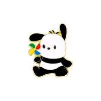 Cute Simple Style Panda Alloy Stoving Varnish Plating Unisex Brooches sku image 5