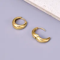 1 Pair Vacation Classic Style Solid Color Plating 304 Stainless Steel 18K Gold Plated Earrings main image 3