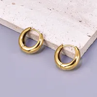 1 Pair Vacation Classic Style Solid Color Plating 304 Stainless Steel 18K Gold Plated Earrings main image 5