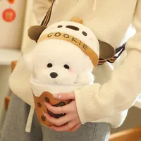 Kid'S PP Cotton Dog Cute Bucket Zipper Crossbody Bag main image 3