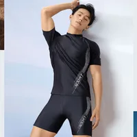 Men's Swim Trunks With Short Sleeve Rash Guard Set - Quick - Dry Board Shorts For Pool, Beach & Hot Spring - Youth & Adults main image 1
