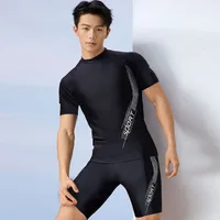 Men's Swim Trunks With Short Sleeve Rash Guard Set - Quick - Dry Board Shorts For Pool, Beach & Hot Spring - Youth & Adults main image 2