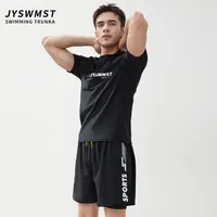 JiYang Men's Swimwear Set With Separate Top & Swim Trunks – Youth Boys' Full - Length Swimming Outfit main image 1