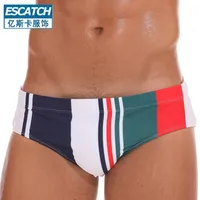Men's Sexy Striped Swim Briefs For Swimming, Hot Springs & Sports - Comfortable Triangle Design main image 4