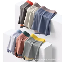Seamless Dual - Layer Men's Boxer Briefs - Premium 100s Cotton Sport Underwear, Morandi Color Design main image 1