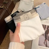 Men's Cotton Striped Bear Boxer Briefs Comfortable Breathable Underwear Fresh Style Cute Boxers main image 1