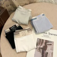 Men's Cotton Striped Bear Boxer Briefs Comfortable Breathable Underwear Fresh Style Cute Boxers main image 2