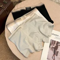 Men's Cotton Striped Bear Boxer Briefs Comfortable Breathable Underwear Fresh Style Cute Boxers main image 3
