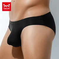 Men's Ice Silk Seamless Underwear - Breathable Lightweight Solid Color Boxers For Summer, Comfortable Stretch Trunk Briefs sku image 5