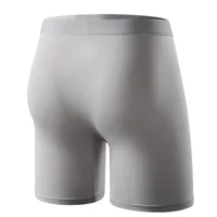 Men's Bamboo Fiber Long Underwear Mid Waist Boxer Briefs - Black Breathable Comfort For Sports, Teens & Casual Wear main image 1