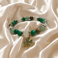 Casual Simple Style Four Leaf Clover Acrylic Women's Bracelets main image 4
