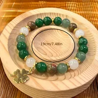 Casual Simple Style Four Leaf Clover Acrylic Women's Bracelets main image 2