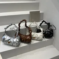 Women's Pu Leather Solid Color Streetwear Sewing Thread Square Flip Cover Underarm Bag main image 1