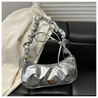 Women's Pu Leather Solid Color Streetwear Sewing Thread Square Flip Cover Underarm Bag sku image 3