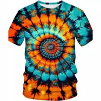 Men's Camouflage 3D Digital Print T-Shirt, Tie-Dye Effect Unisex Casual Round Neck Short Sleeve Tee main image 4