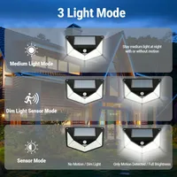 Solar - Powered LED Motion Sensor Wall Light - Waterproof Outdoor Landscape Courtyard Lighting For Rural Areas main image 3