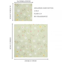 Cute Flower Wood Pulp Fiber Napkins main image 2