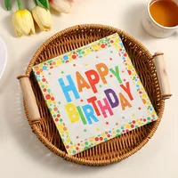 Birthday Cute Letter Wood Pulp Fiber Napkins main image 1