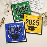 Cool Style Doctoral Cap Letter Wood Pulp Fiber Napkins main image 1