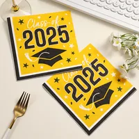 Cool Style Doctoral Cap Letter Wood Pulp Fiber Napkins main image 4