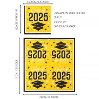 Cool Style Doctoral Cap Letter Wood Pulp Fiber Napkins main image 2