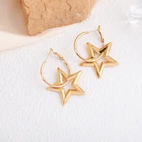 1 Pair IG Style Marine Style Tortoise Starfish 304 Stainless Steel Drop Earrings Ear Studs sku image 1