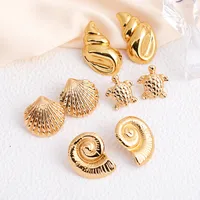 1 Pair IG Style Marine Style Tortoise Starfish 304 Stainless Steel Drop Earrings Ear Studs main image 5
