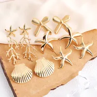 1 Pair IG Style Marine Style Tortoise Starfish 304 Stainless Steel Drop Earrings Ear Studs main image 4
