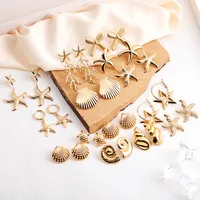 1 Pair IG Style Marine Style Tortoise Starfish 304 Stainless Steel Drop Earrings Ear Studs main image 1