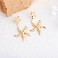 1 Pair IG Style Marine Style Tortoise Starfish 304 Stainless Steel Drop Earrings Ear Studs sku image 5