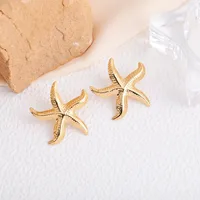 1 Pair IG Style Marine Style Tortoise Starfish 304 Stainless Steel Drop Earrings Ear Studs sku image 11