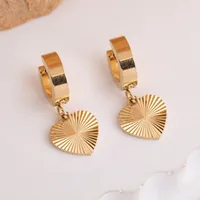1 Pair French Style Simple Style Classic Style Solid Color 304 Stainless Steel Drop Earrings main image 5
