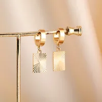 1 Pair French Style Simple Style Classic Style Solid Color 304 Stainless Steel Drop Earrings main image 6