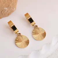1 Pair French Style Simple Style Classic Style Solid Color 304 Stainless Steel Drop Earrings main image 8