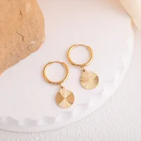 1 Pair French Style Simple Style Classic Style Solid Color 304 Stainless Steel Drop Earrings main image 7