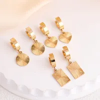 1 Pair French Style Simple Style Classic Style Solid Color 304 Stainless Steel Drop Earrings main image 3