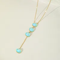 Elegant Modern Style Irregular Geometric 304 Stainless Steel Plating Inlay Zircon 18K Gold Plated Women's Pendant Necklace main image 5