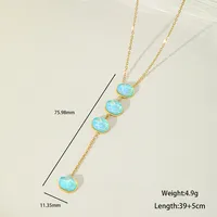 Elegant Modern Style Irregular Geometric 304 Stainless Steel Plating Inlay Zircon 18K Gold Plated Women's Pendant Necklace sku image 1