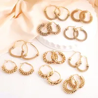 1 Pair Elegant French Style Circle 304 Stainless Steel Earrings main image 1