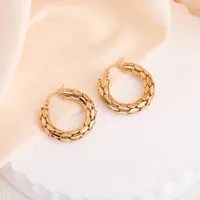 1 Pair Elegant French Style Circle 304 Stainless Steel Earrings sku image 5