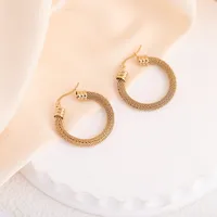 1 Pair Elegant French Style Circle 304 Stainless Steel Earrings sku image 6