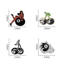 Casual Elegant Simple Style Number Cherry Alloy Stoving Varnish Unisex Brooches main image 2