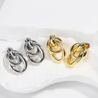 1 Pair Vacation Simple Style Solid Color Plating Copper Ear Studs main image 2