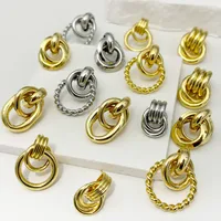 1 Pair Vacation Simple Style Solid Color Plating Copper Ear Studs main image 1