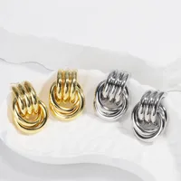 1 Pair Vacation Simple Style Solid Color Plating Copper Ear Studs main image 3