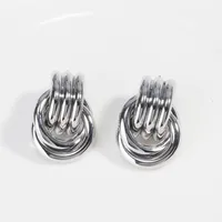 1 Pair Vacation Simple Style Solid Color Plating Copper Ear Studs sku image 4